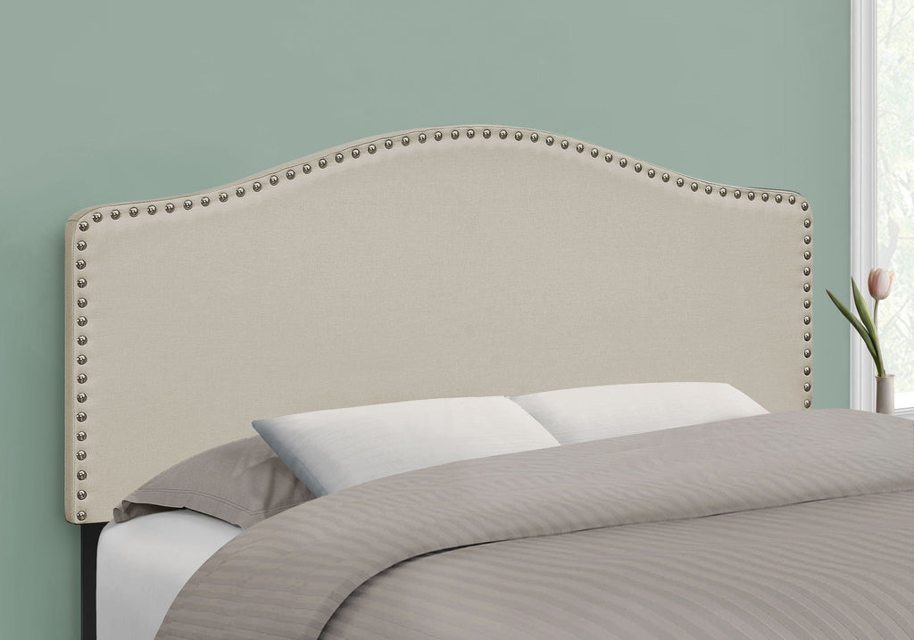 Full Size Upholstered Bed Headboard - Beige