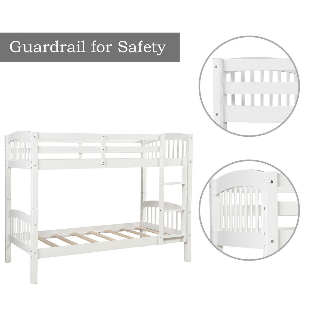 Solid Construction Bunk Bed With Ladder