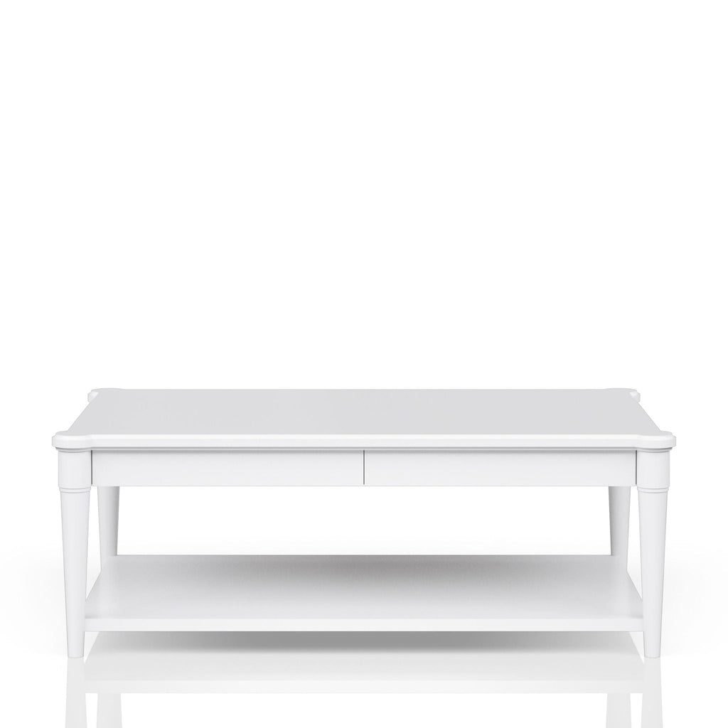 Cocktail Table With Two Storage Drawers And Casters