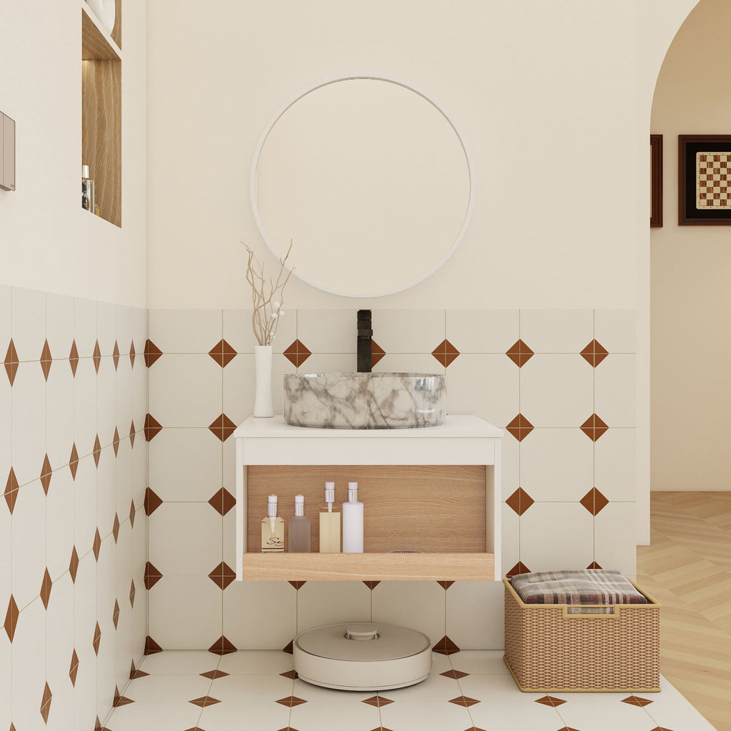 Floating Bathroom Vanity With Vessel Sink