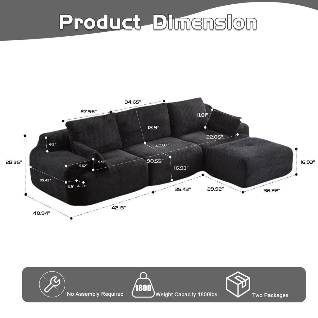 Compressed Sofa Large Sectional Couches for Living Room