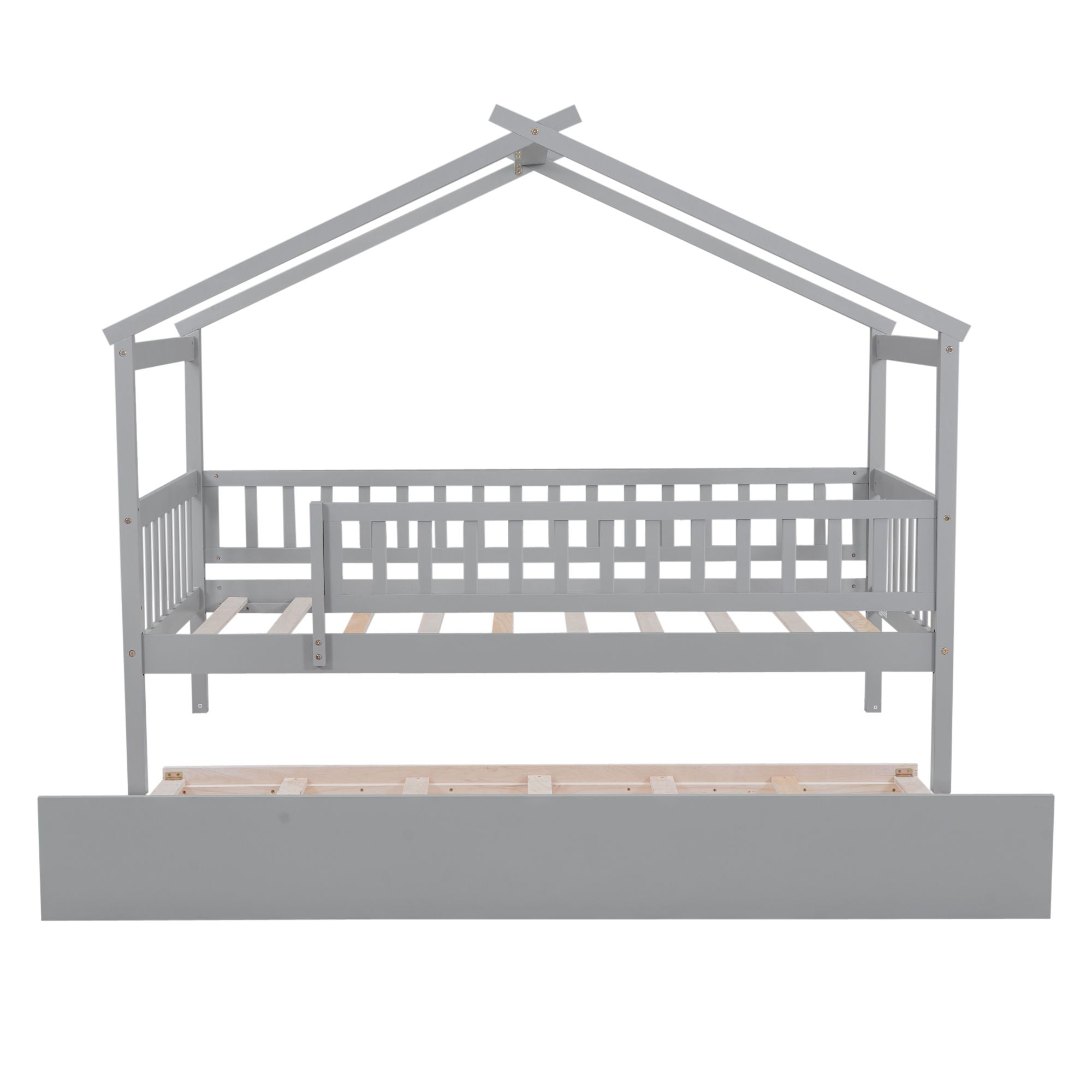 Creativity House Bed With Twin Size Trundle
