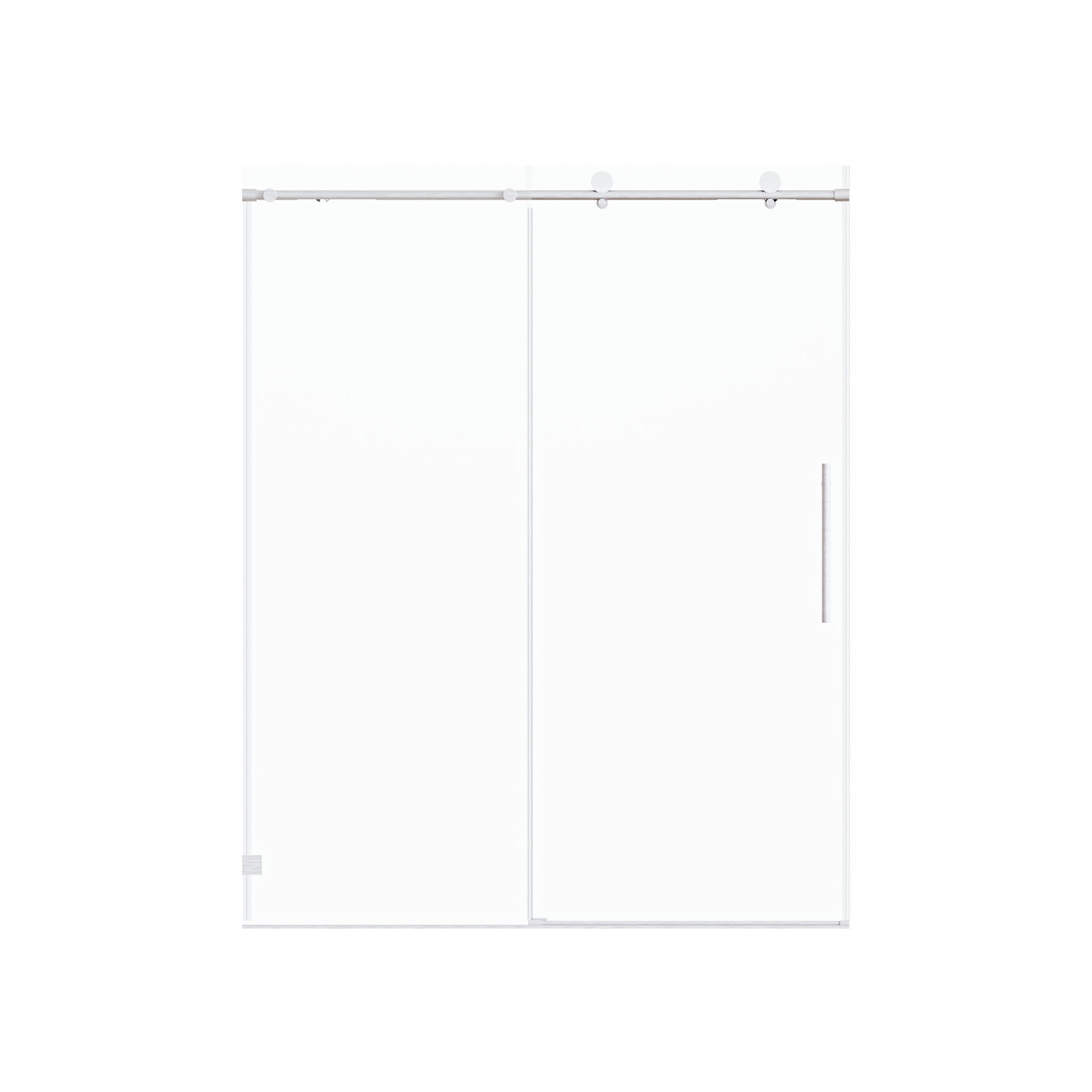 Frameless, Single Sliding Soft Close Shower Doors, 5/16" Sgcc Tempered Glass