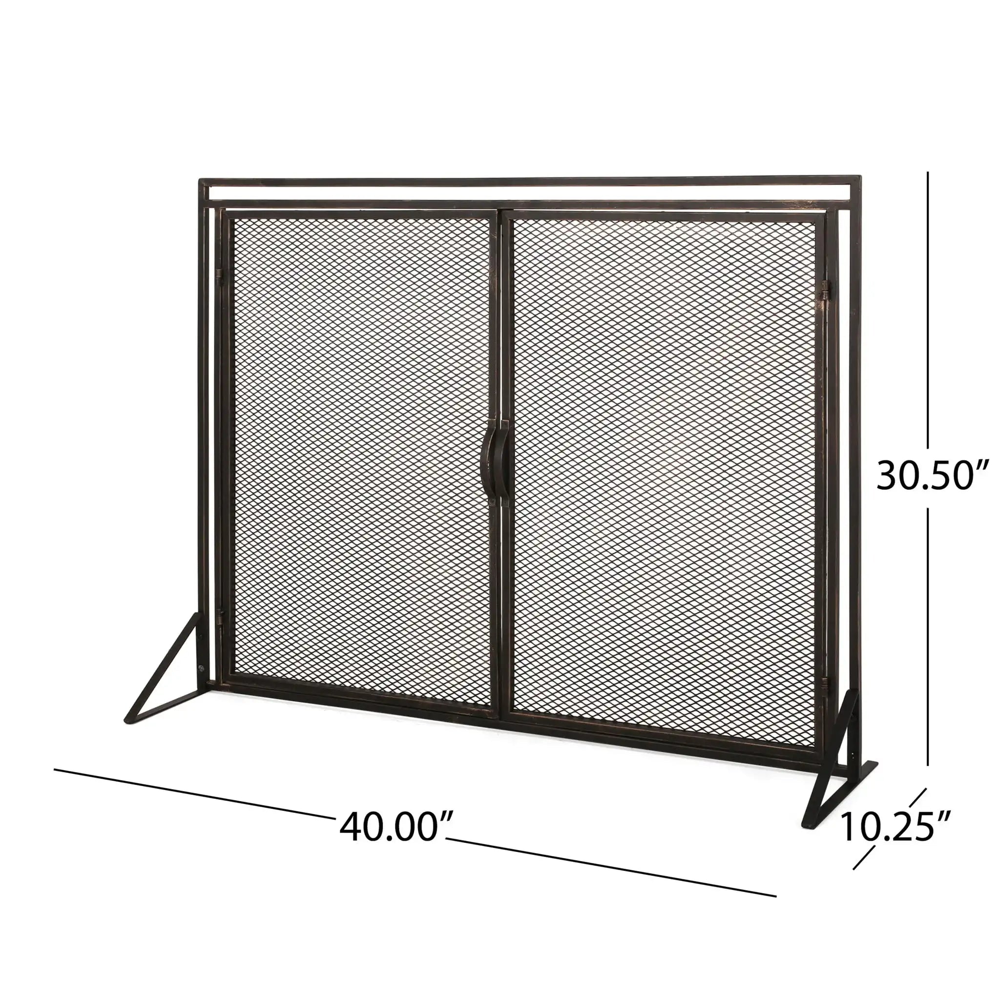 Samantha Iron Fireplace Screen 2 Door Design