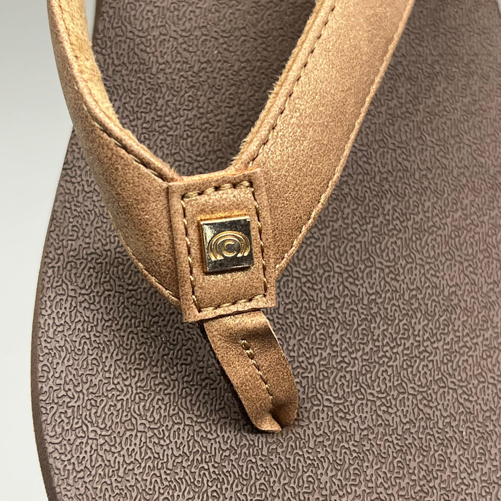 COBIAN Skinny Bounce Comfortable Synthetic Strap Women's Sz 7 Tan SKI25-230-07