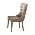 Kacela Synthetic Leather Side Chair Set of 2 - Champagne
