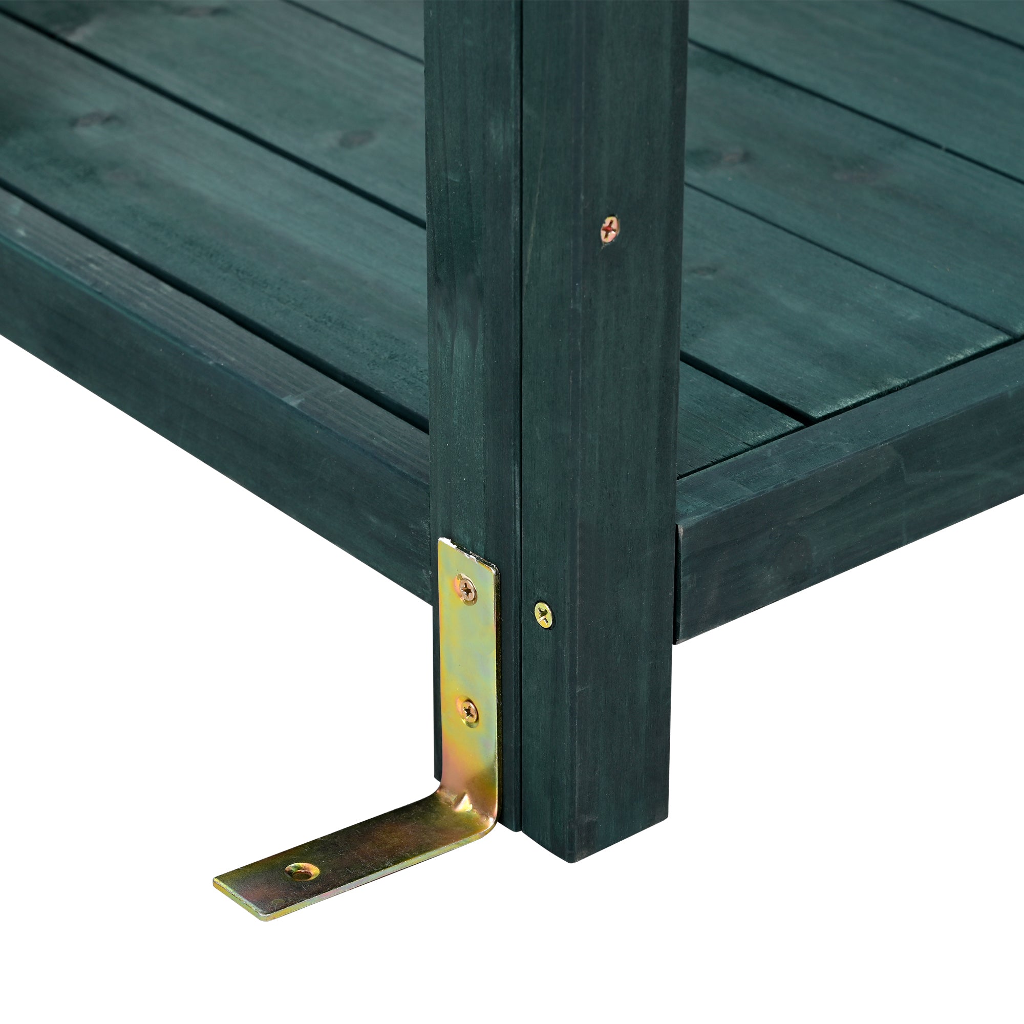TOPMAX 65" Large Wooden Farmhouse Rustic Outdoor Potting Bench Table