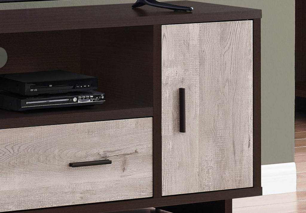 Contemporary TV Stand Console with Storage and Wire Management