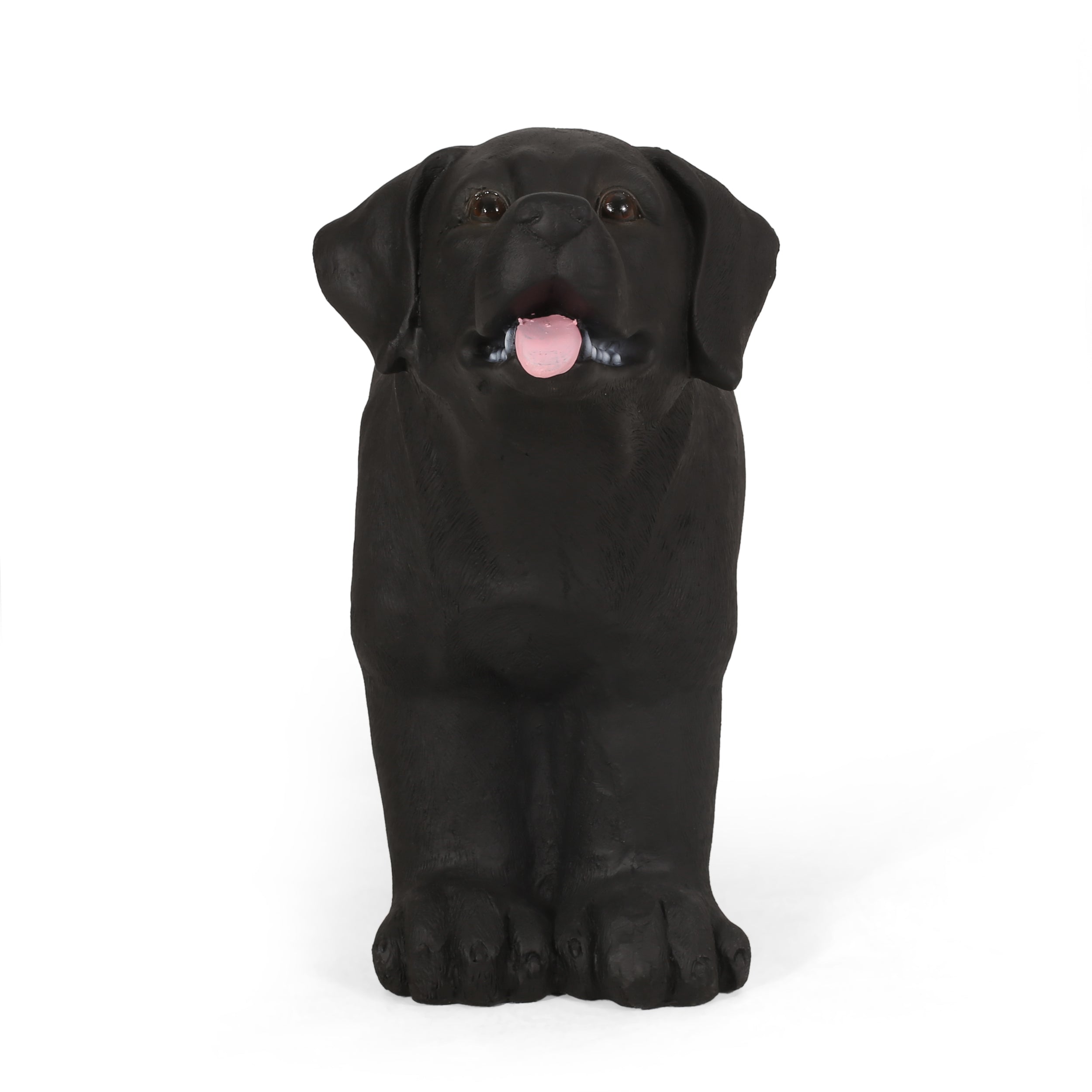 MGO Dog Bench - Outdoor Labrador Design, Matte Black