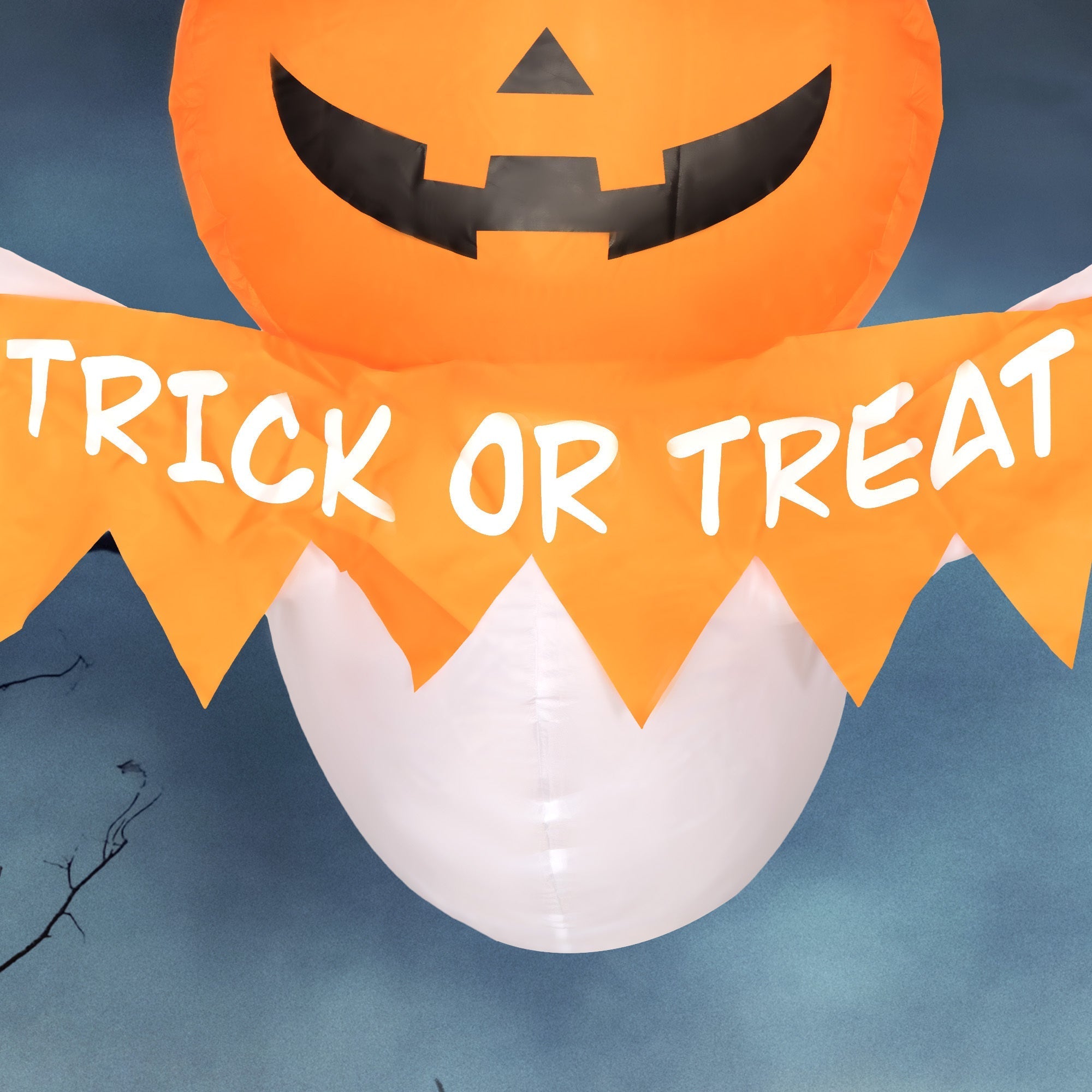 Inflatable Halloween Window Sticker Ghost with LED Lights – 41.3" Tall