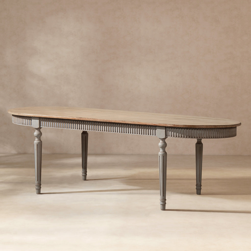 Colette 94' Reclaimed Wood Oval Dining Table