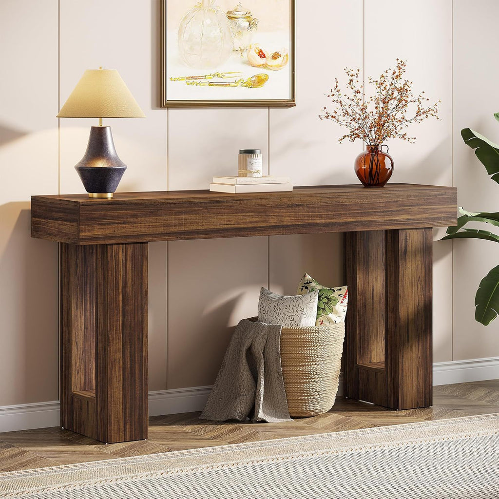 Console Table, Extra Long Narrow Sofa Table for Living Hallway