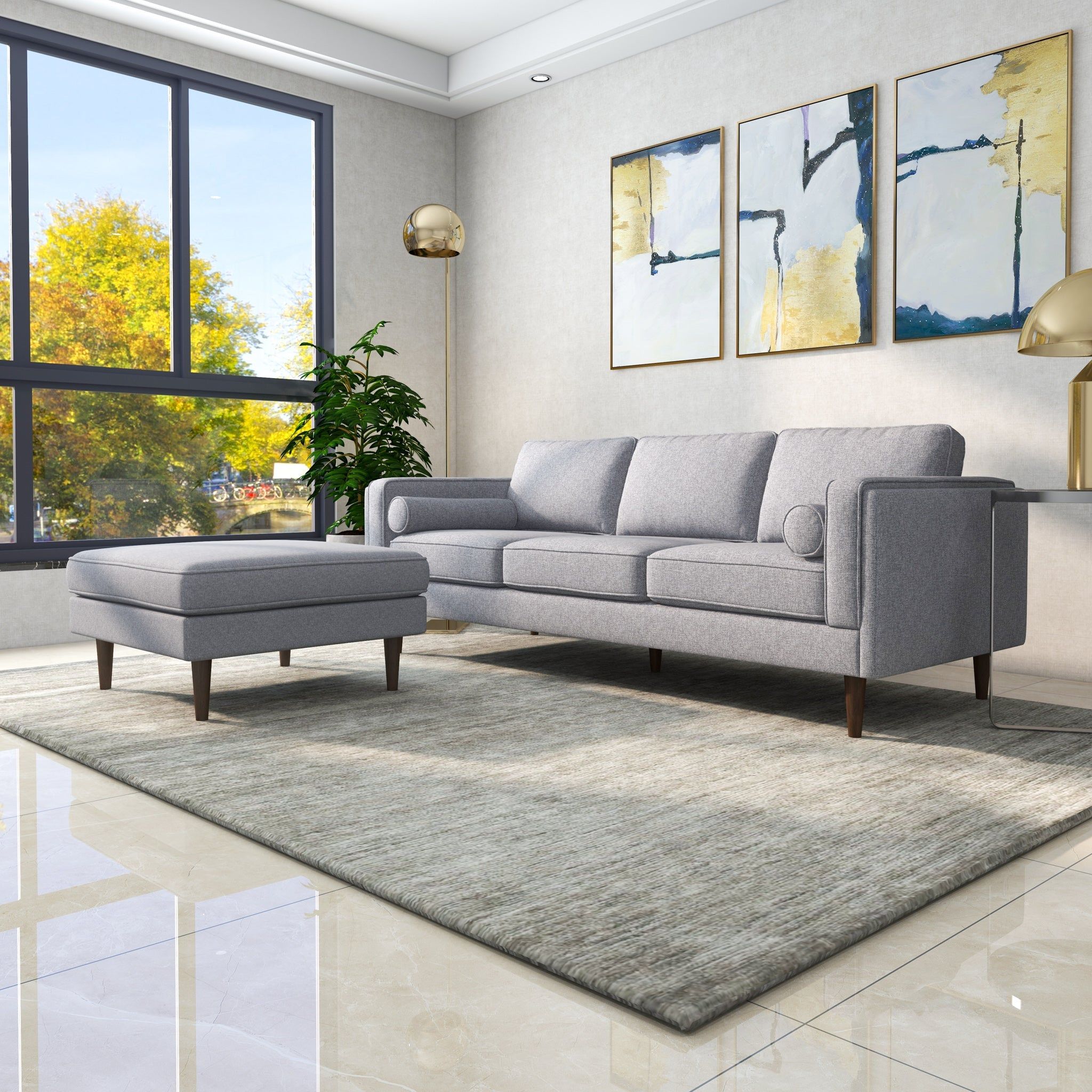Amber - Square Upholstered Ottoman