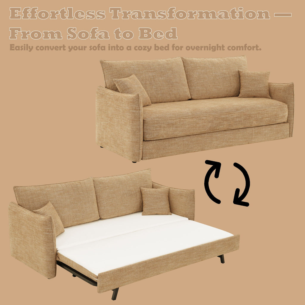 Cadie - Sofa With 2 Pillows - Mocha