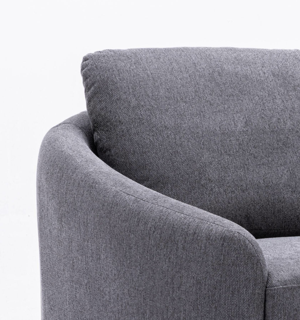 Yuina Linen Loveseat - Gray
