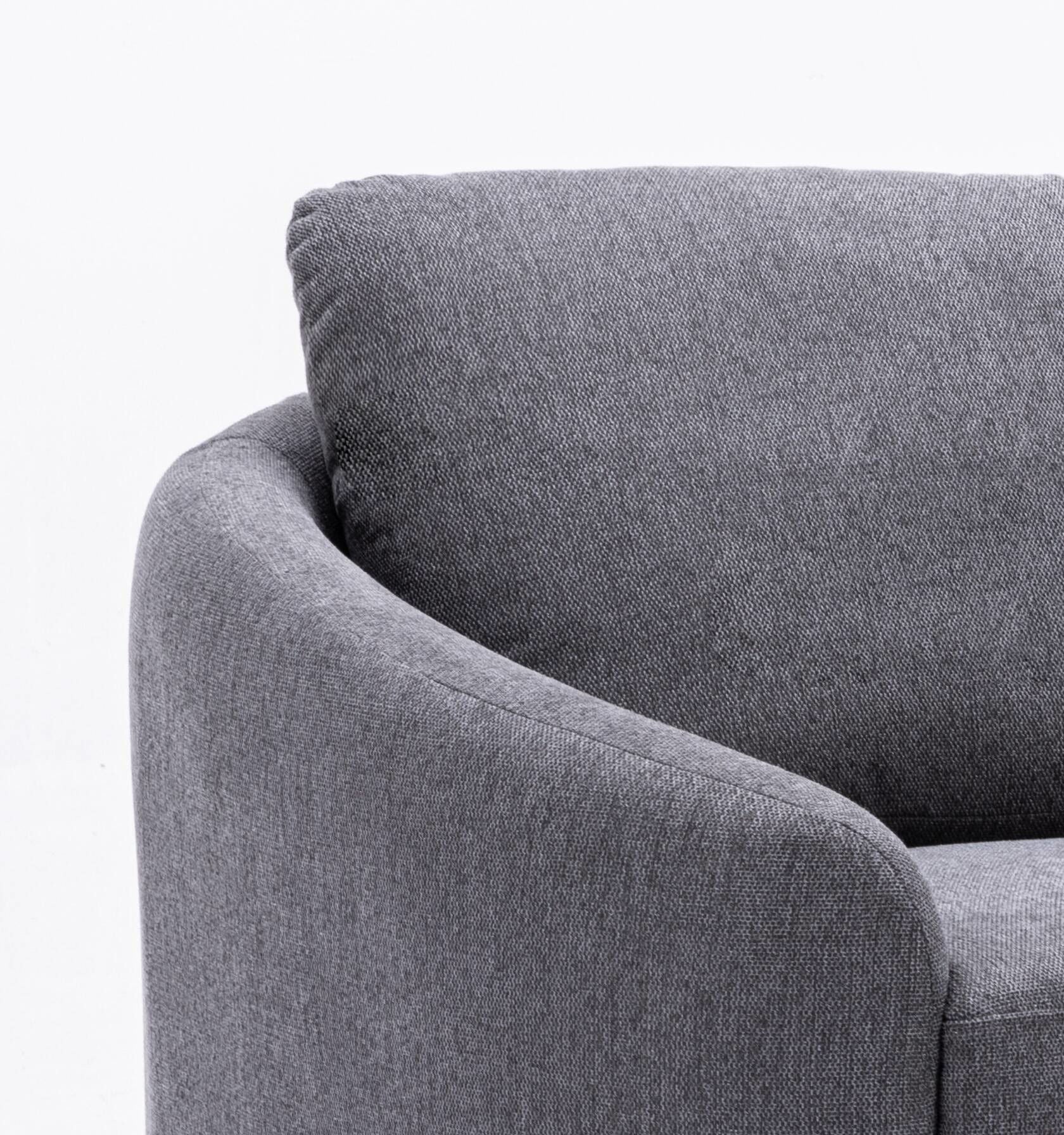 Yuina Linen Loveseat - Gray