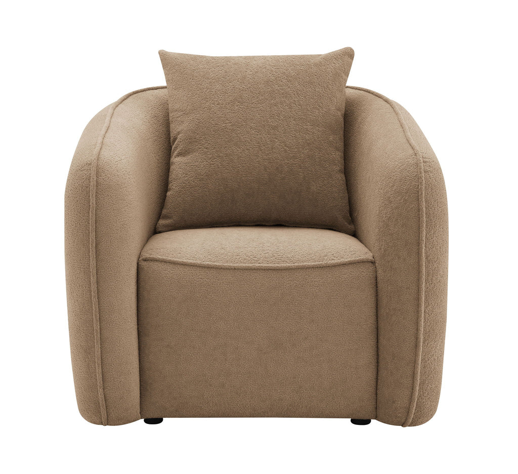 Keith Chenille Armchair With 1 Matching Color Toss Pillow