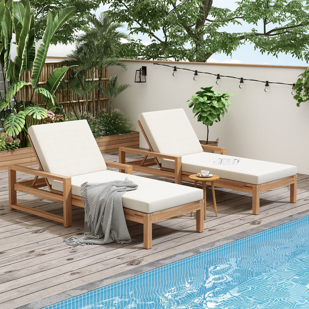 TREXM Outdoor Lounge Chairs Set of 2