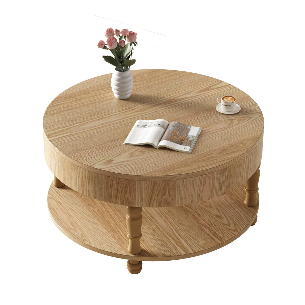 Coffee Table with Dual Storage for Living Room