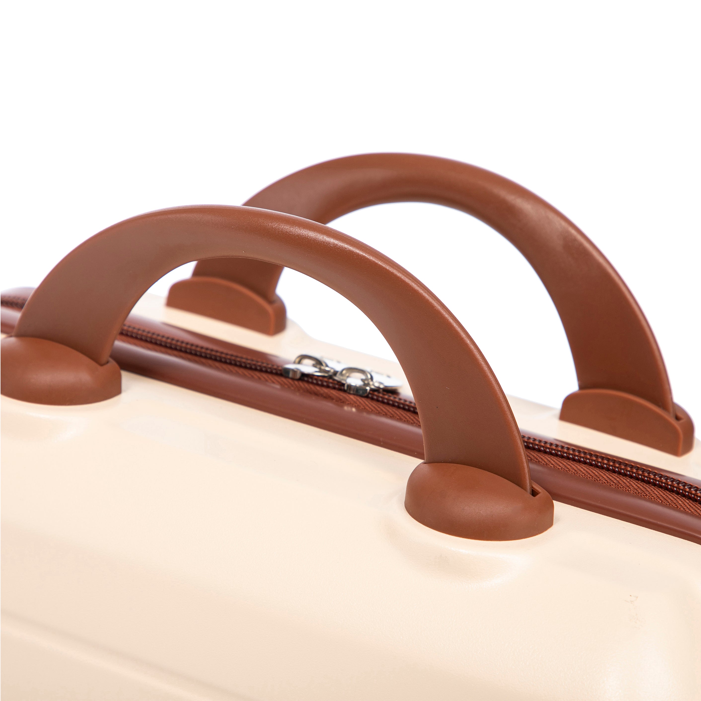 14'/20' 2-Piece Beige ABS Spinner Wheel Luggage Set