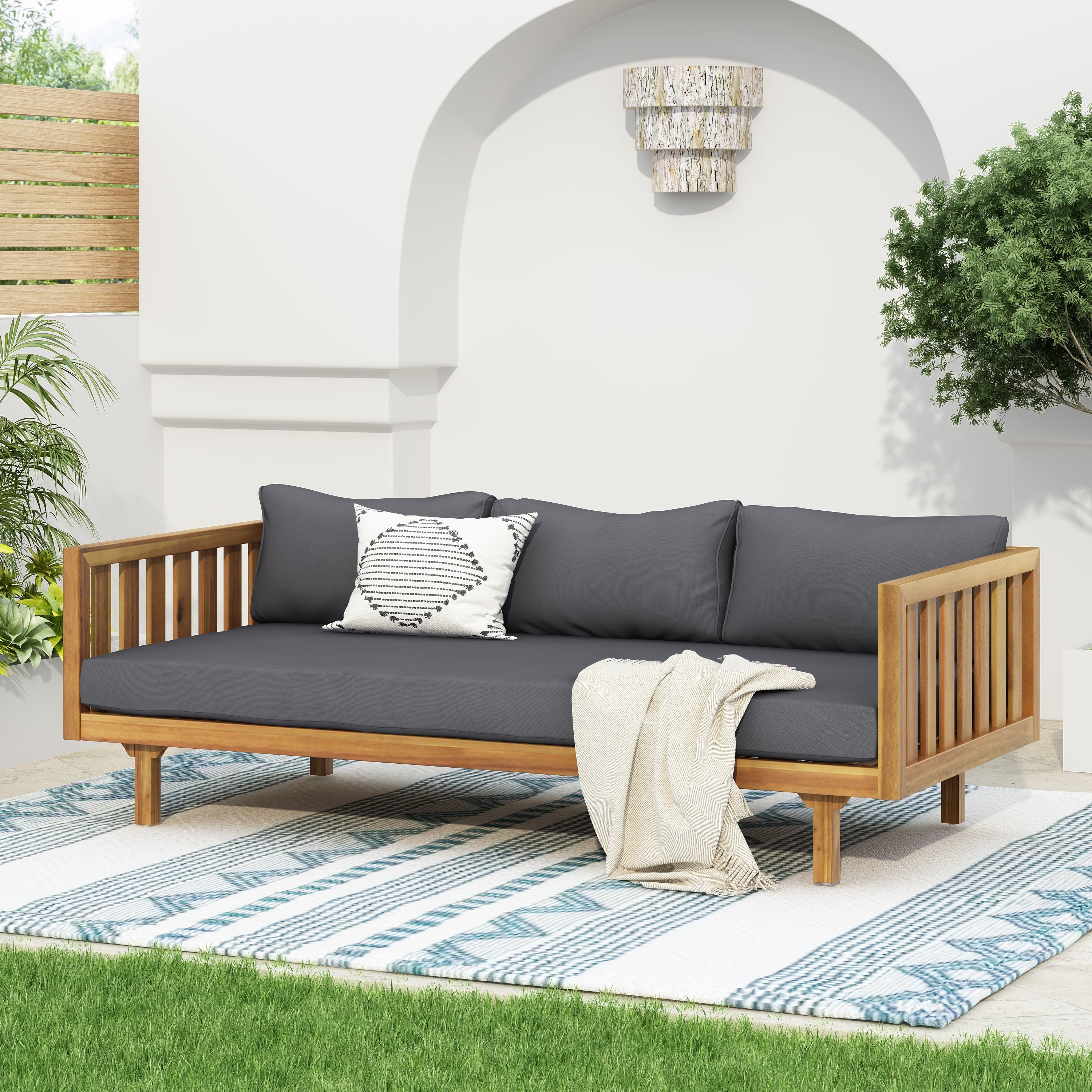 Claremont 3 Seater Daybed (Dark Gray)