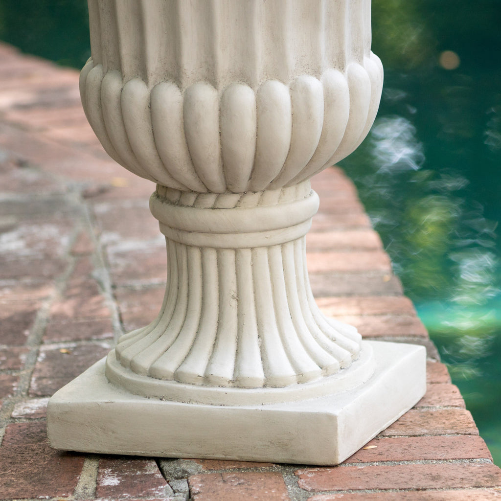 26.5" H Classic Antique White Italian Urn Planter