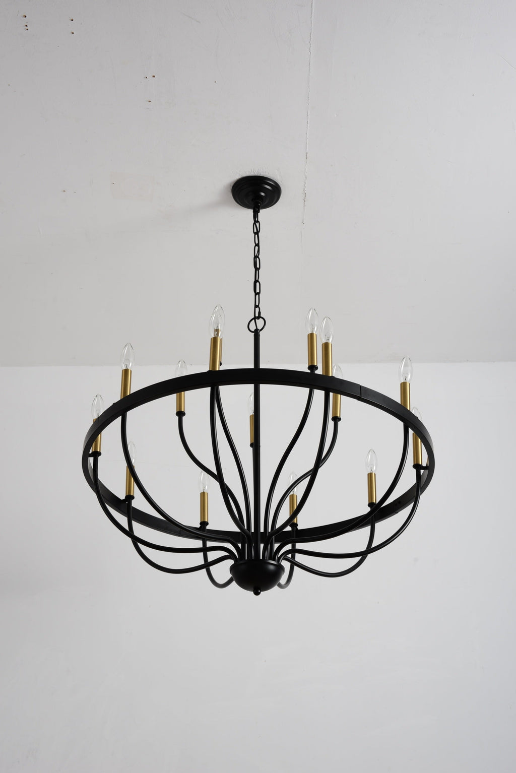 18-Light Industrial Iron Candle Chandelier