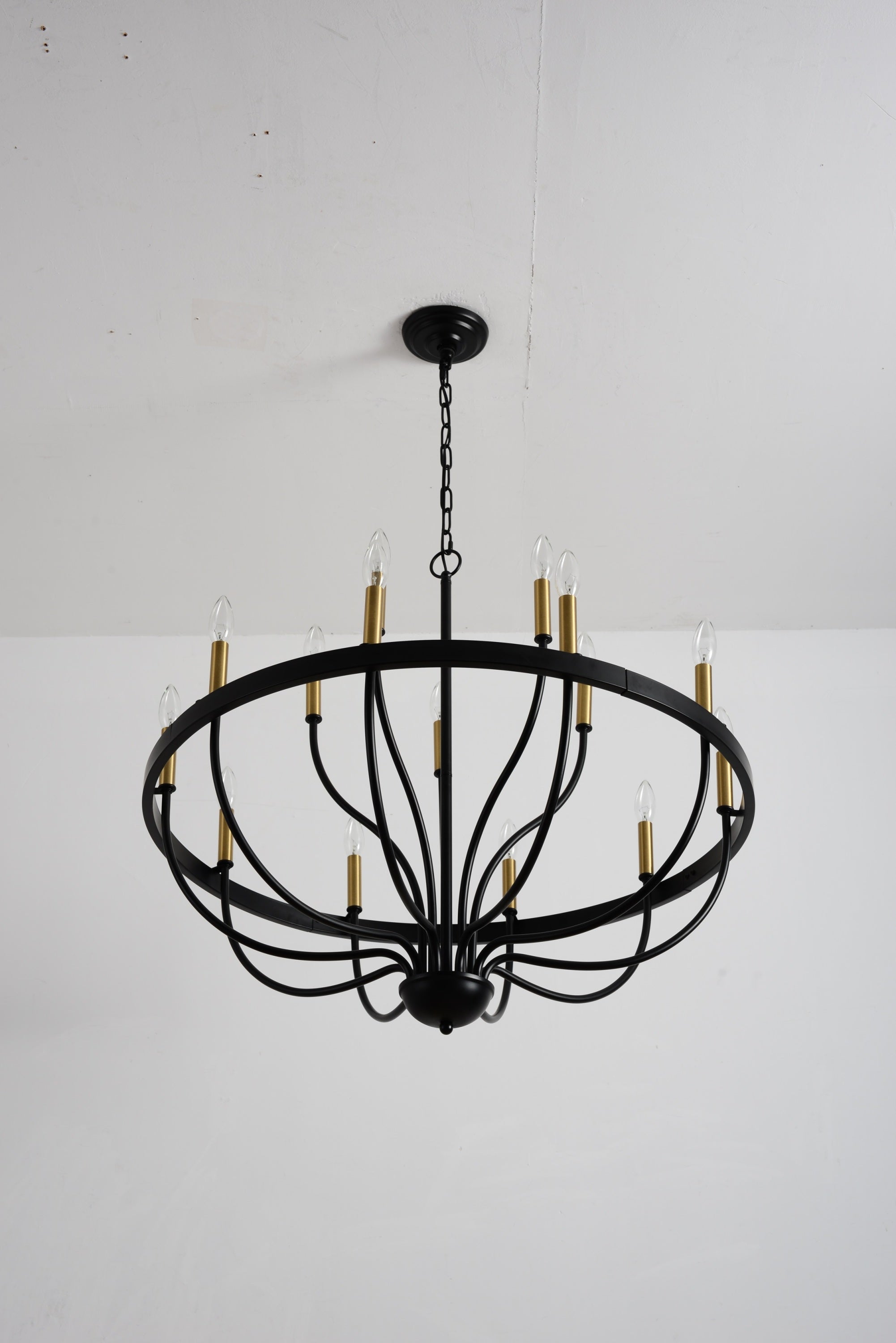 18-Light Industrial Iron Candle Chandelier