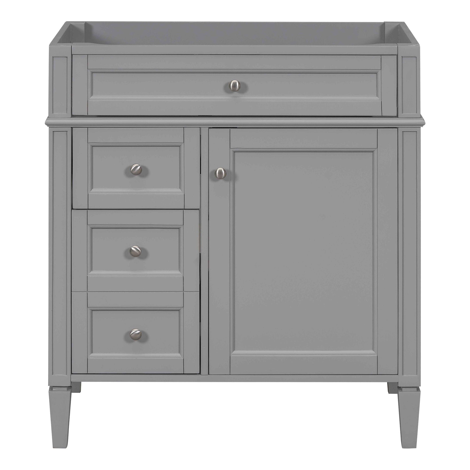 Bathroom Vanity With 2 Drawers and Tip-Out Storage Cabinet