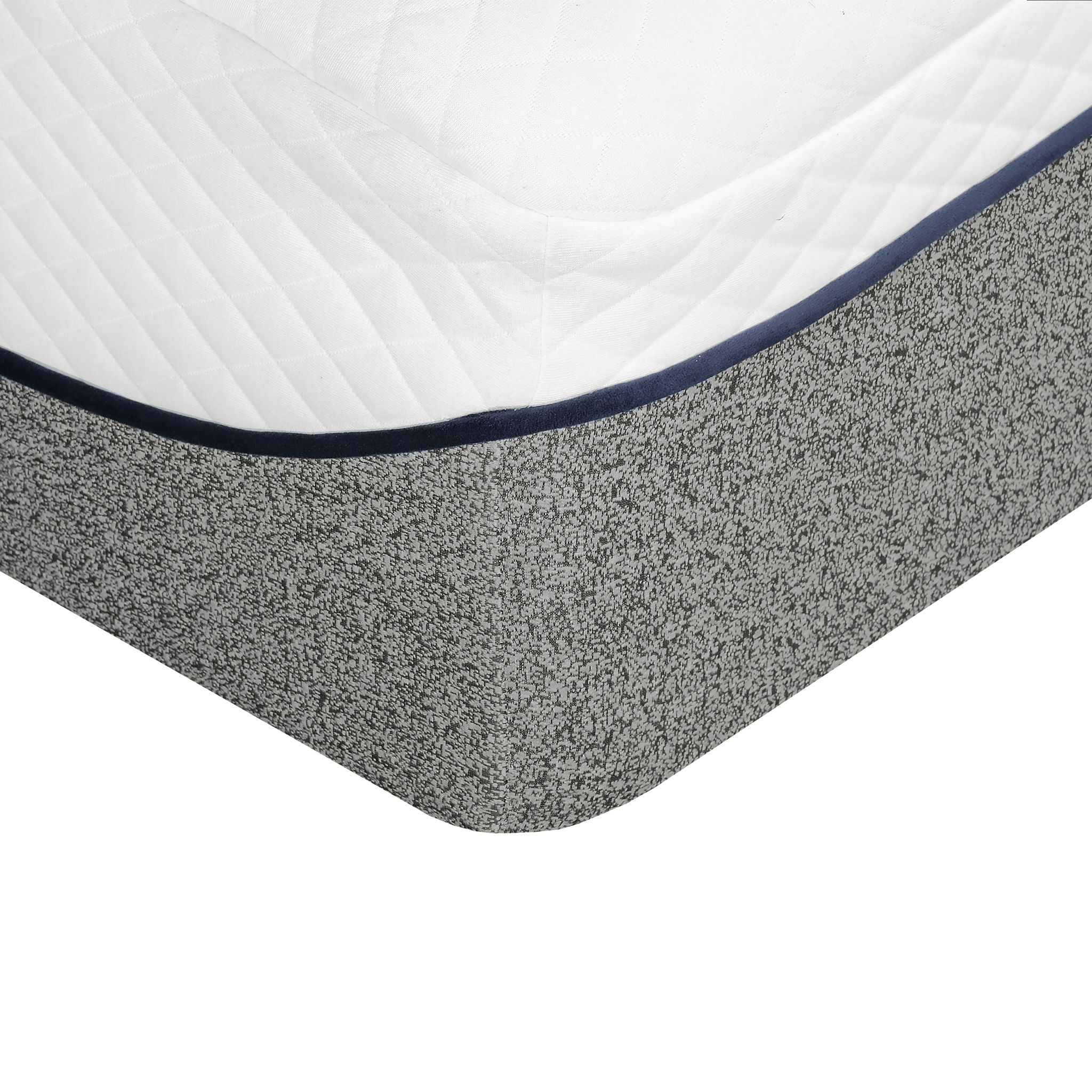 13" Ultra Plush Gel Memory Foam Mattress For Bed With Double Layered Jacquard Cover - Gray / White - King