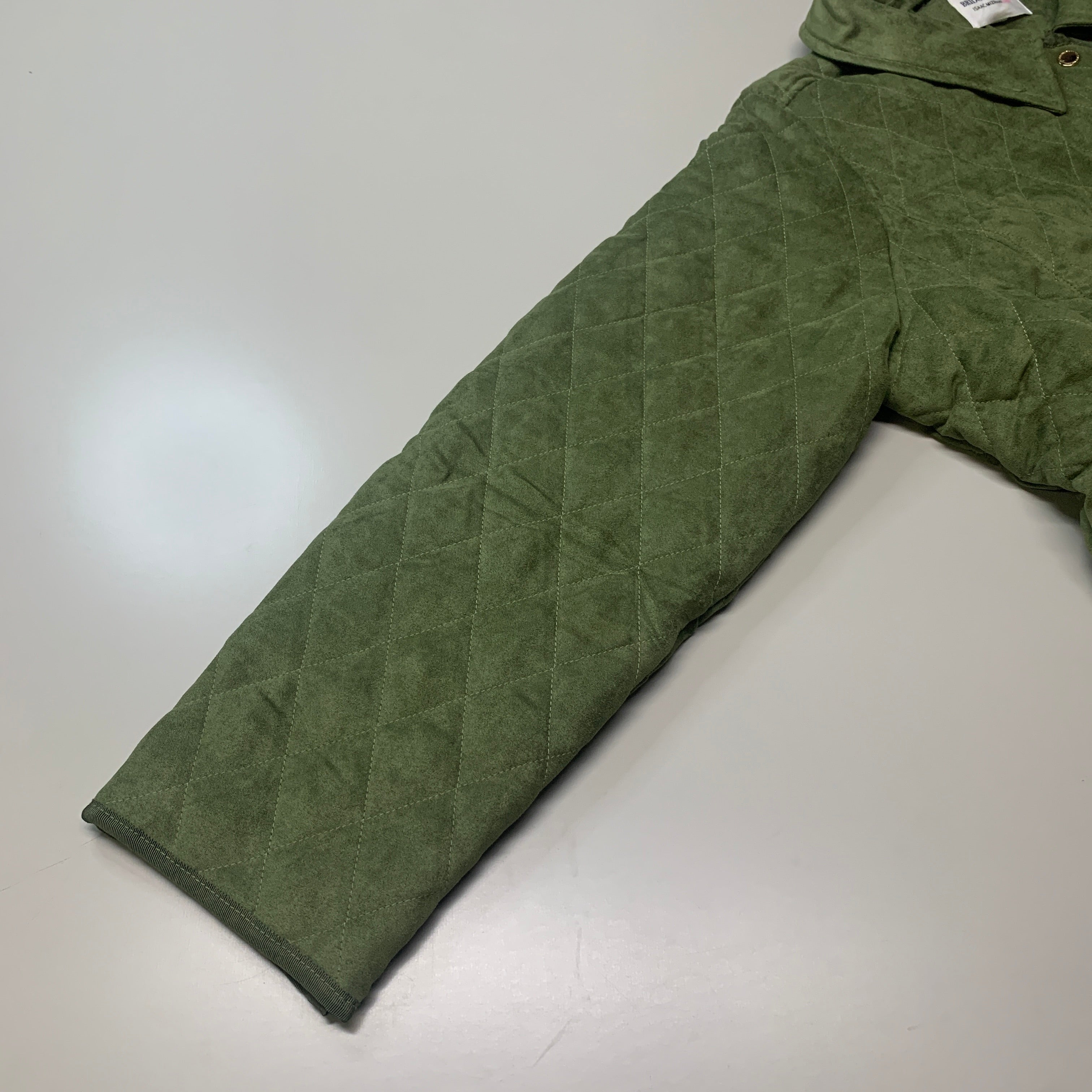 BRIDGE HAMPTON ISSAC MIZRAHI LIVE! Faux Suede Coat Full Snap Up Basil Size 2X