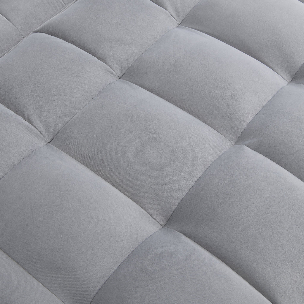 Modern Velvet Loveseat Futon Sofa Couch with Pullout Bed