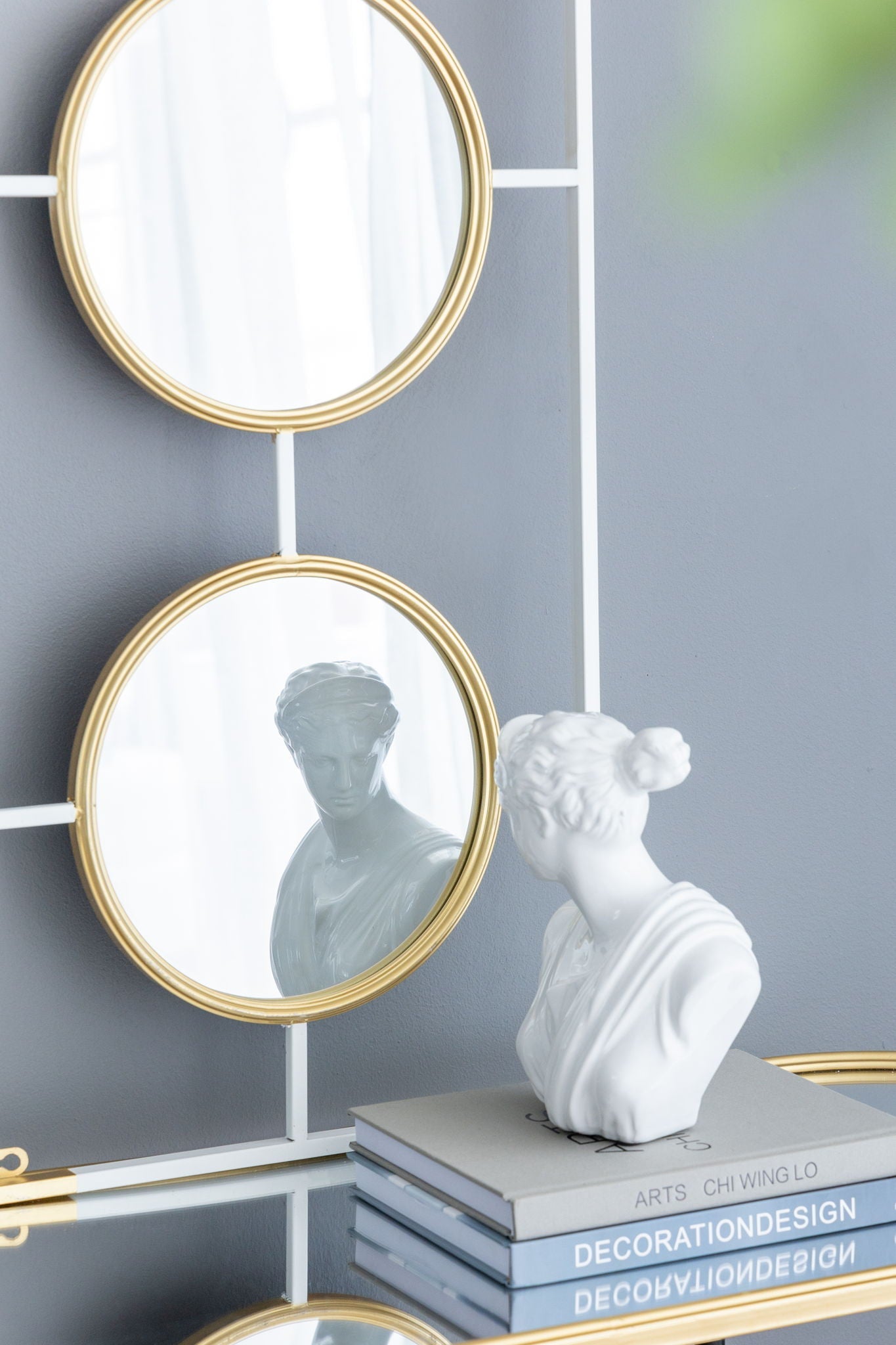 3 Mirror Piece Wall Mirror InRectangular Frame, Home Wall Decor For Bedroom Living Room