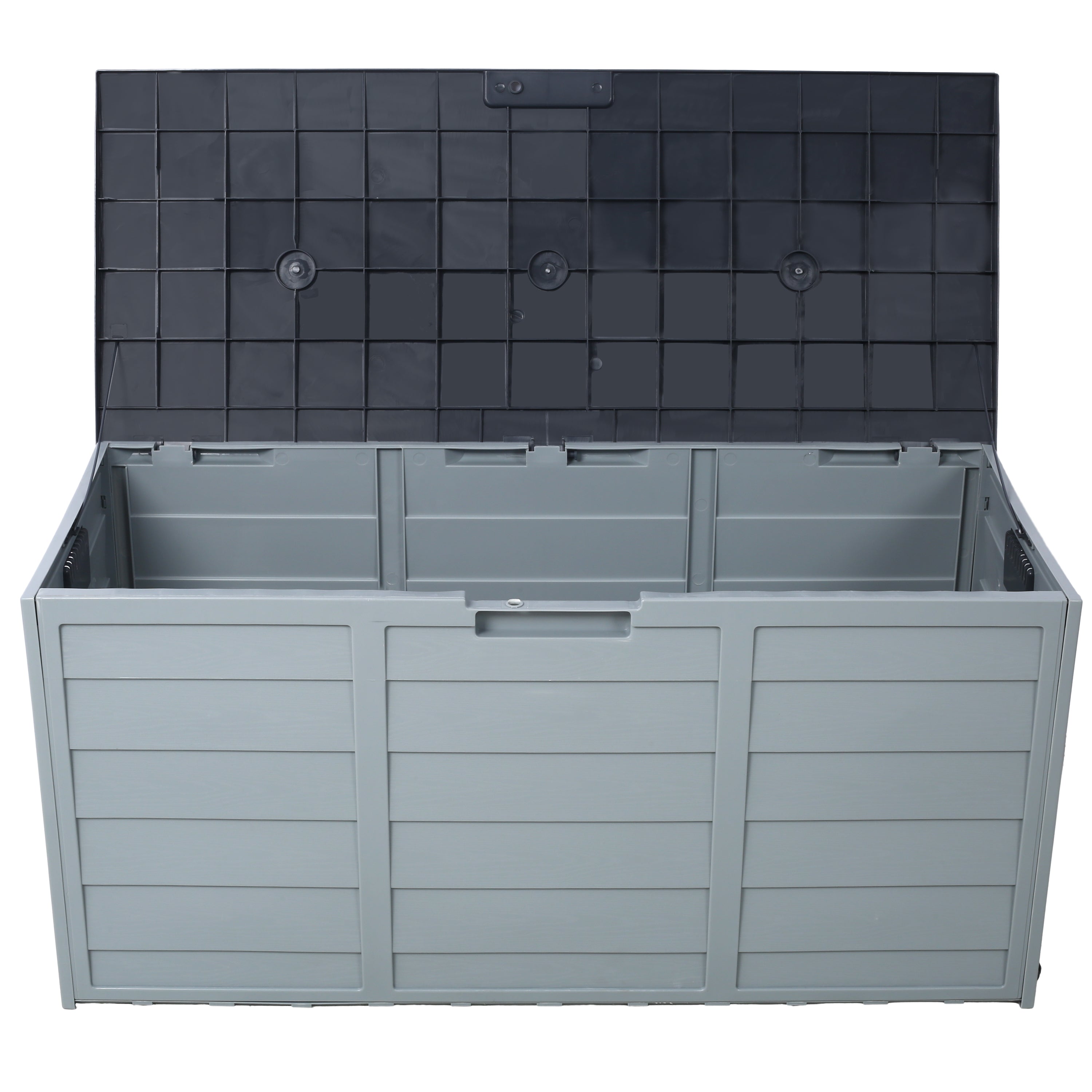 All Weather UV Pool Deck Box Storage Shed Bin with Wheels