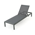 Outdoor Patio Chaise Lounge with 5 Reclining Positions