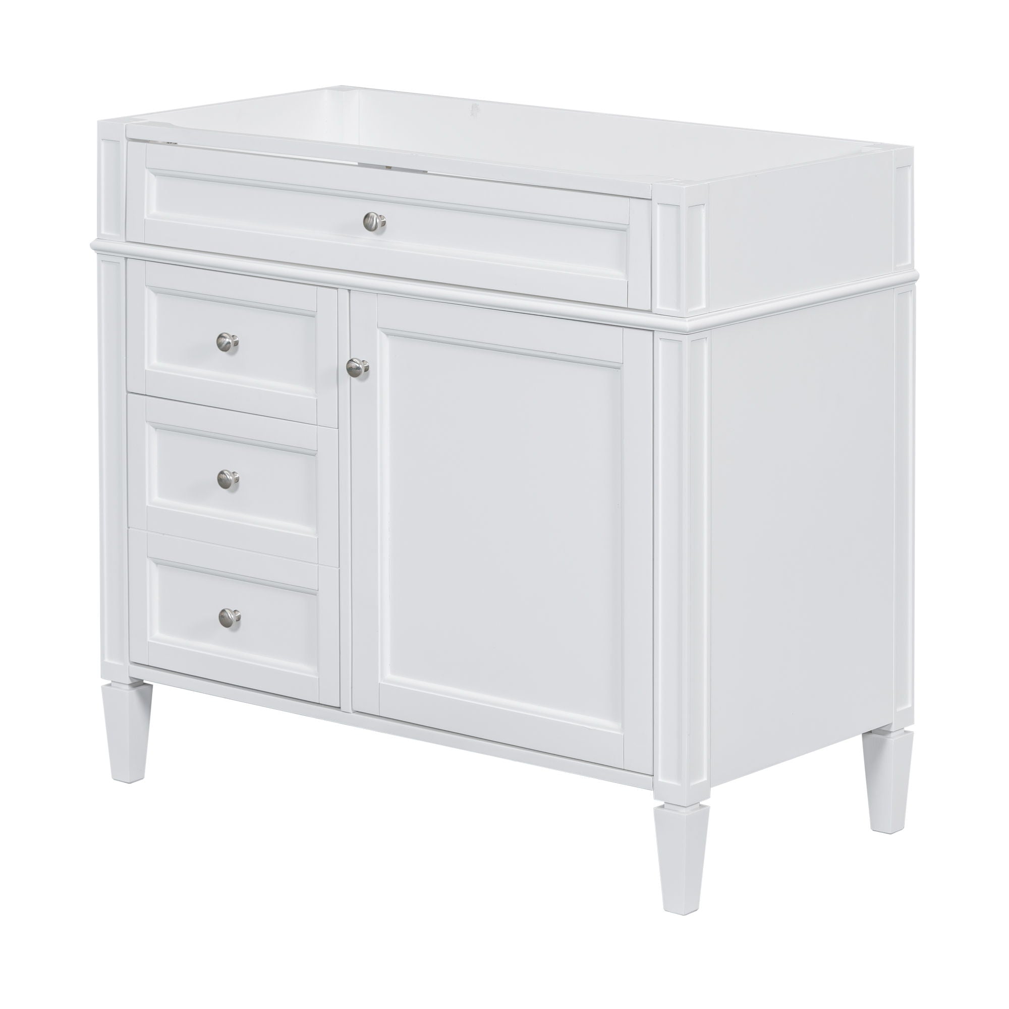 Bathroom Vanity With 2 Drawers and Tip-Out Storage Cabinet