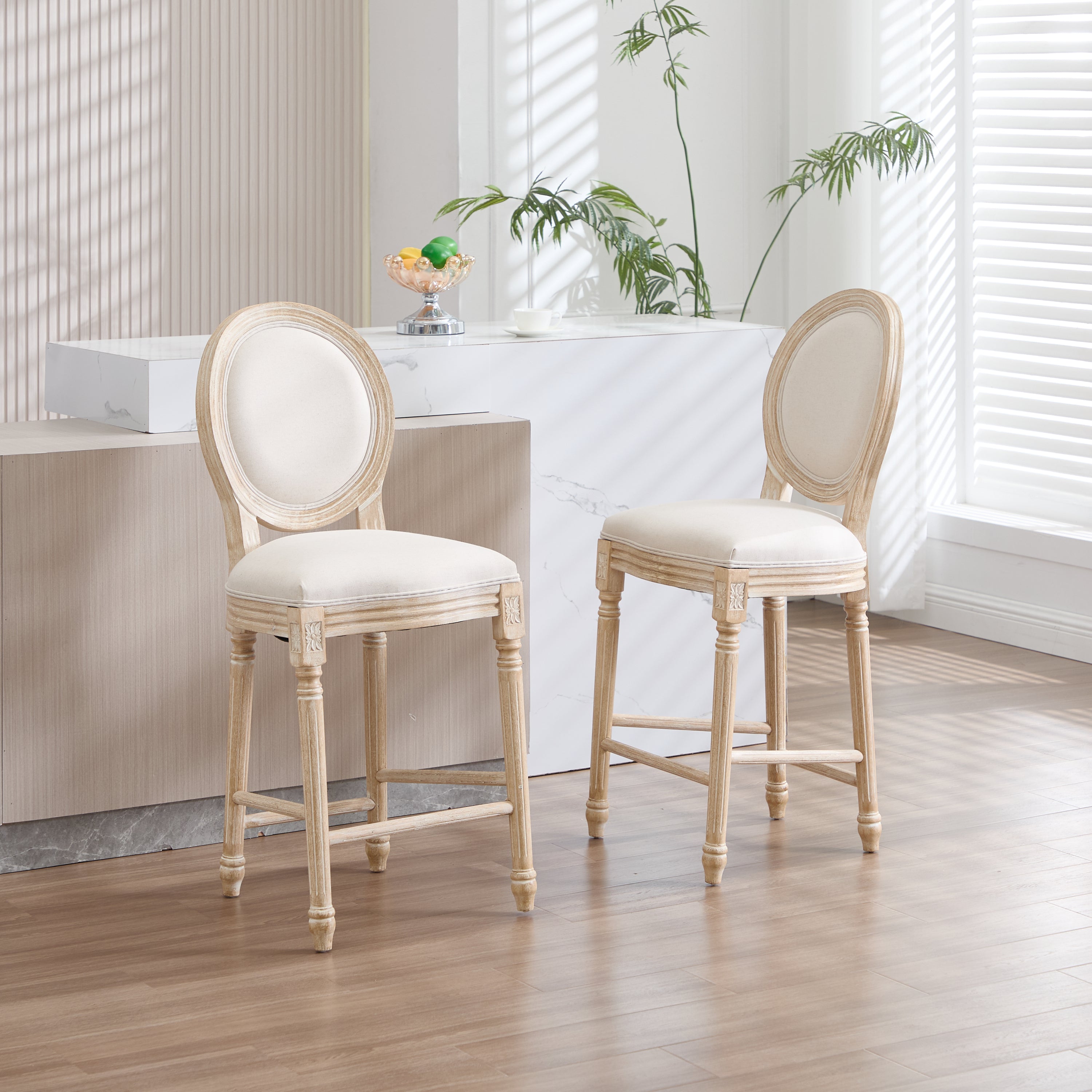 French Country 26'' Height Bar Chairs Set of 2