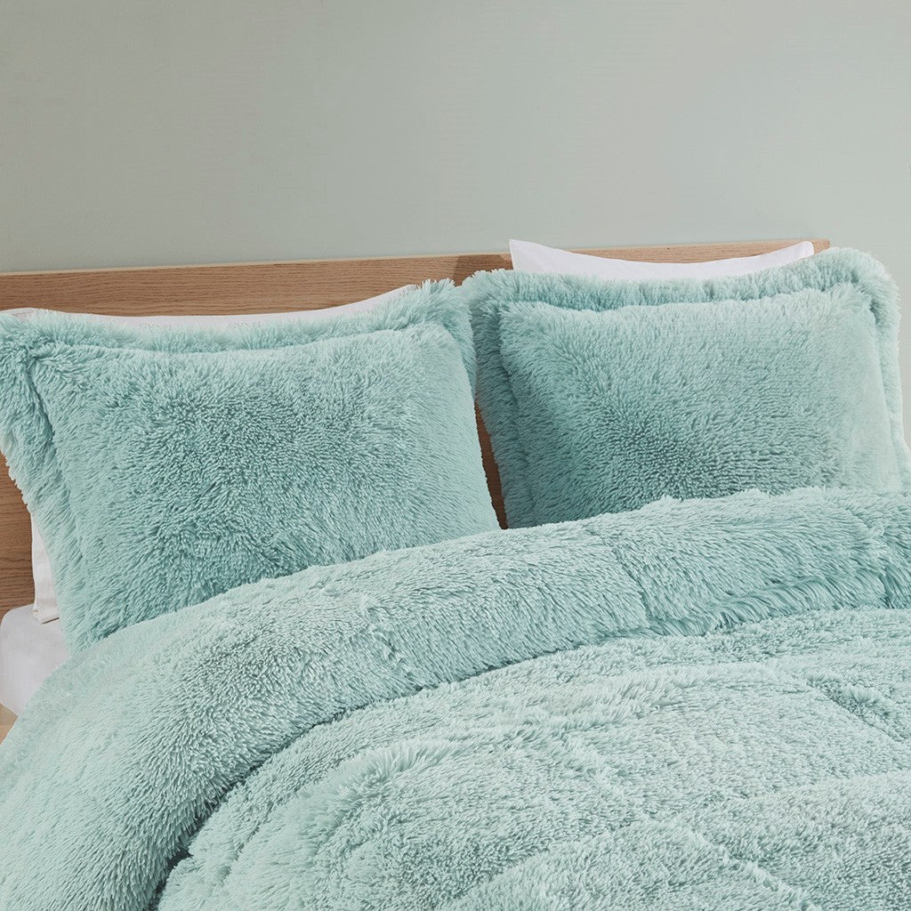Twin/Twin XL Shaggy Long Fur Comforter Mini Set
