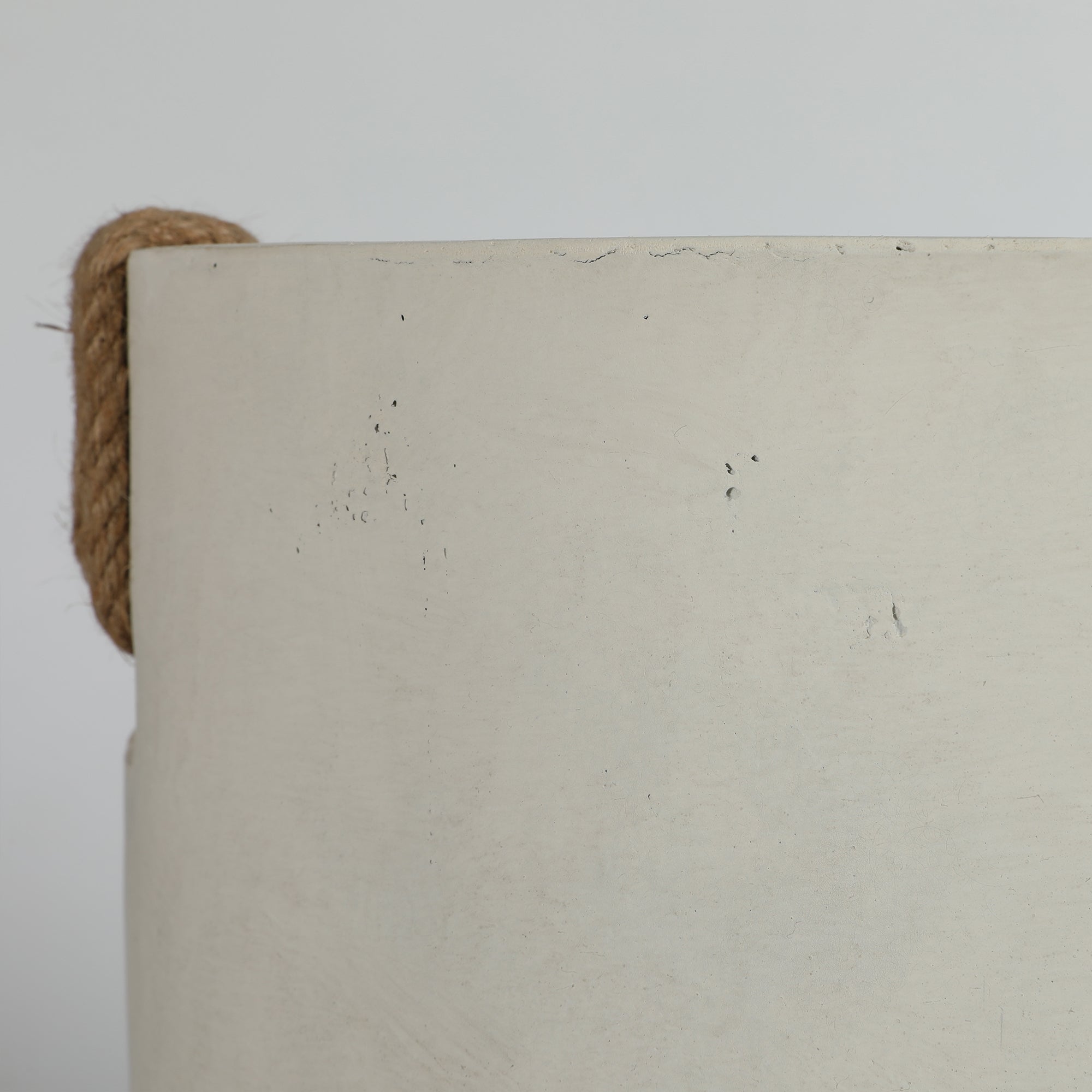 Round Concrete Planter Set of 2, Large Handmade Off White Pots