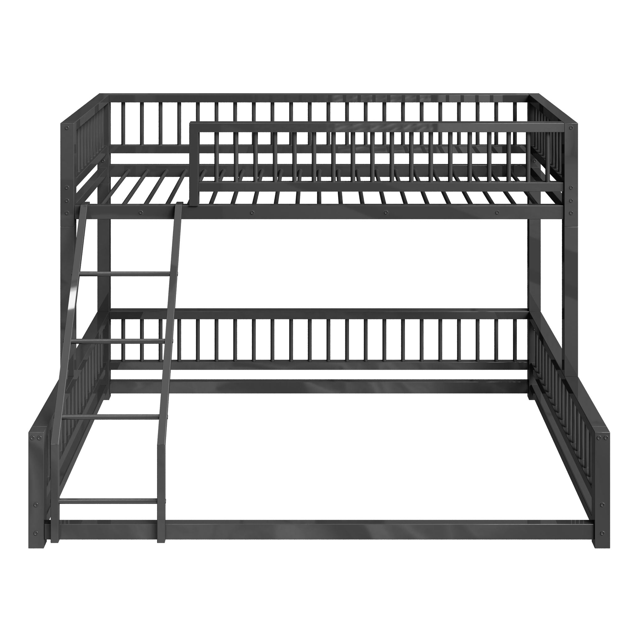Bunk Bed With Ladder And Safety Guardrails