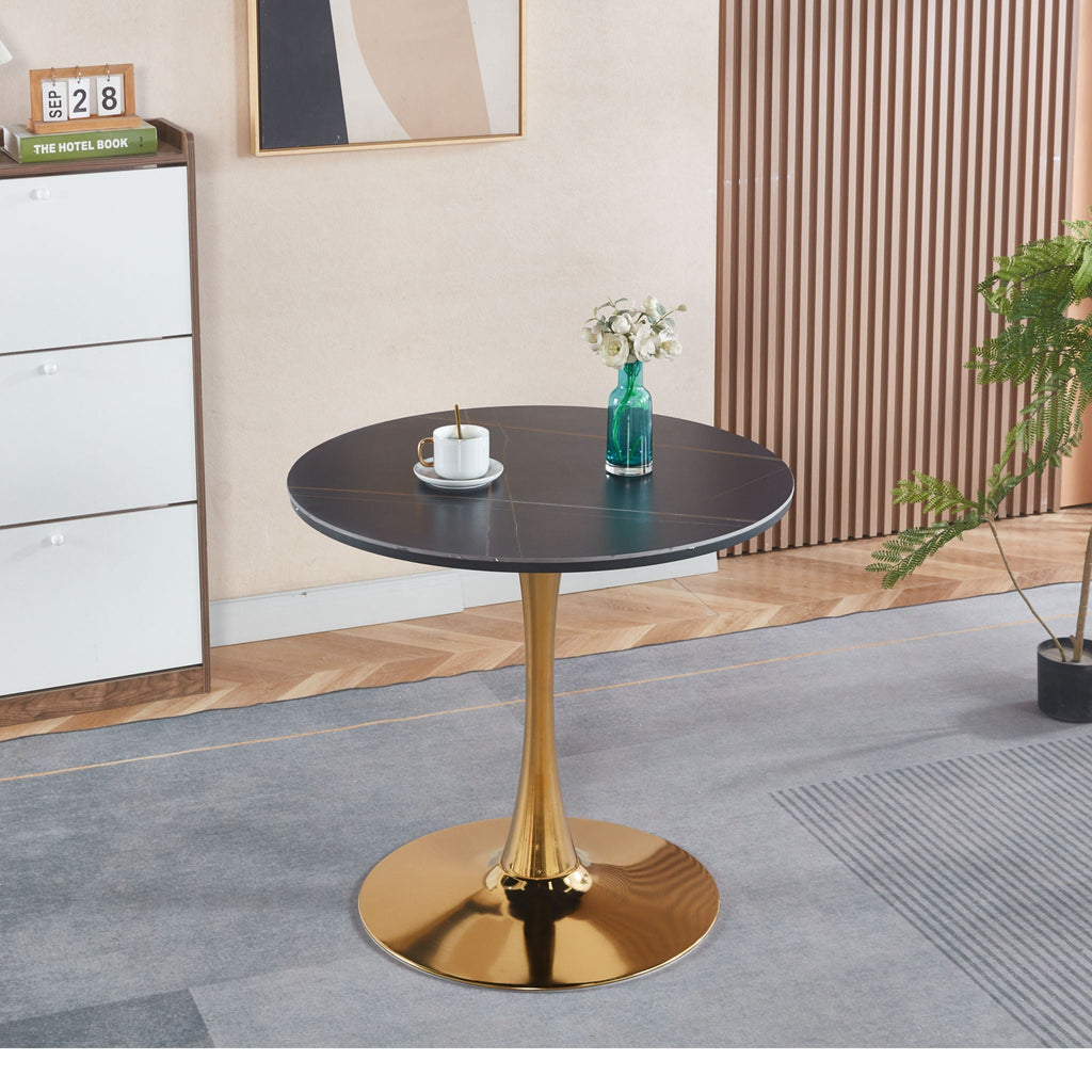 Mid-Century Tulip Table With Round Top and Pedestal Base