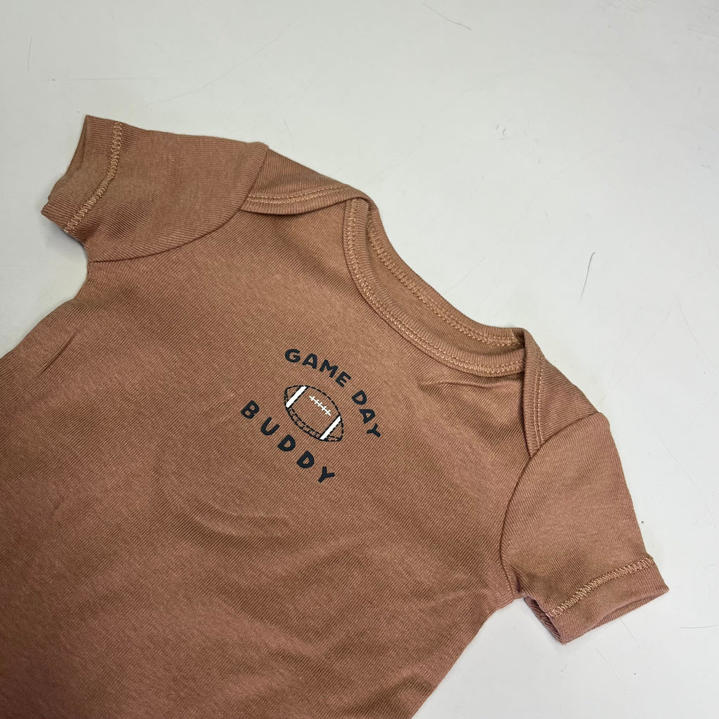 CARTERS (SET OF 3) Game Day Outfits Baby Boy's Sz 18M Brown/White/Navy 1S99120