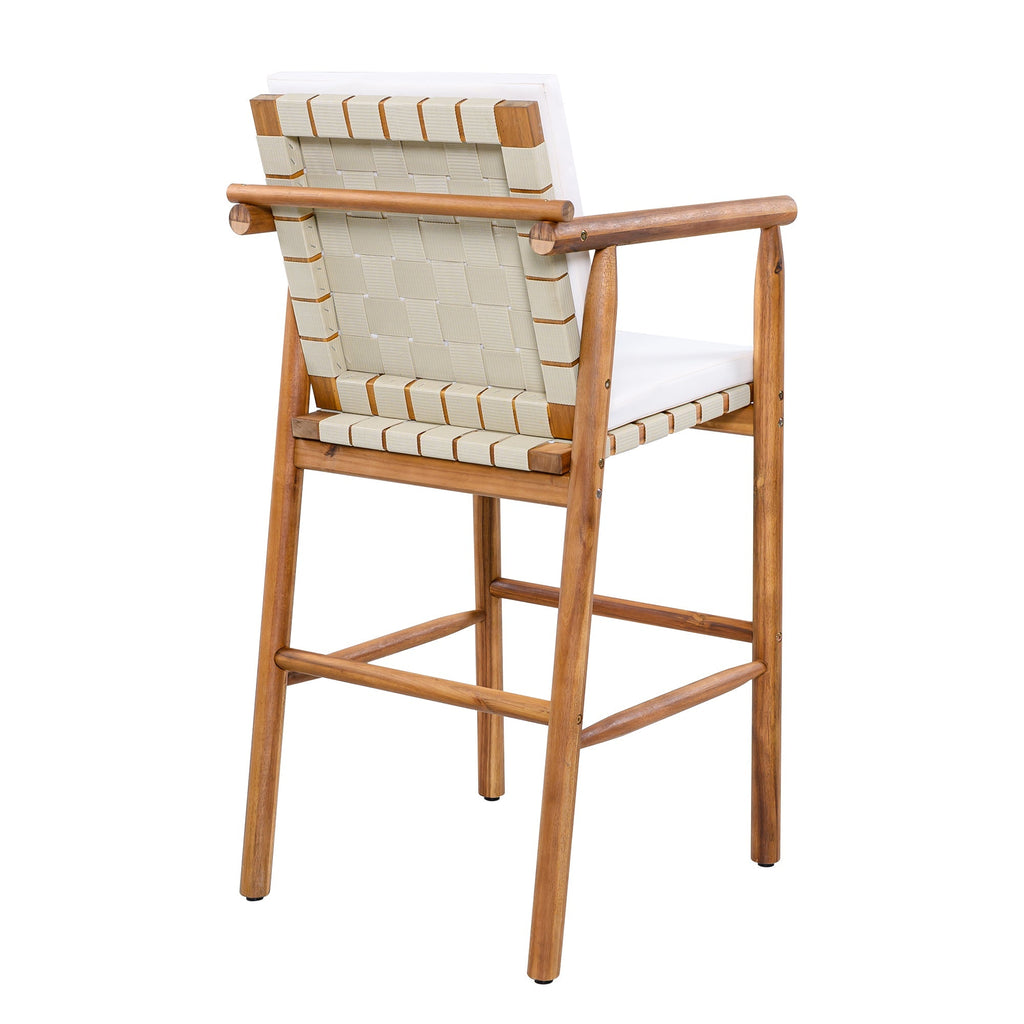 Outdoor Counter Height Bar Stools Set of 2 with Cushions