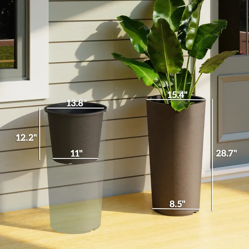 Tall Stackable Planters Set of 2