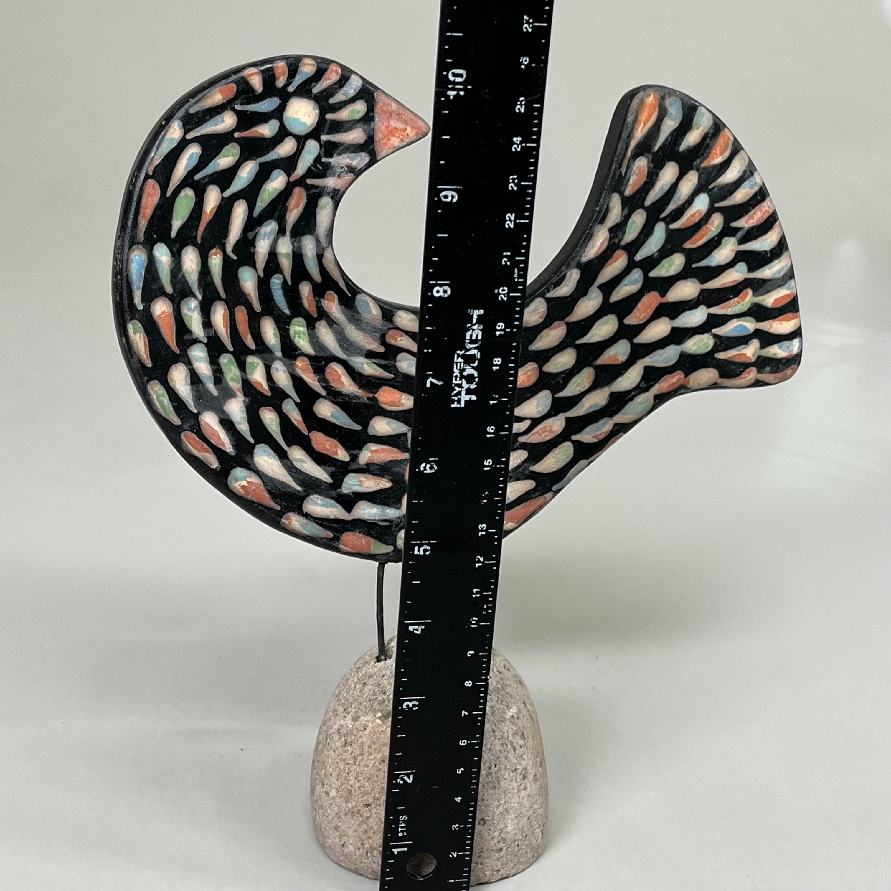 BLACK FOREST Set of 2 Clay Lenca Bird Desktop Decor
