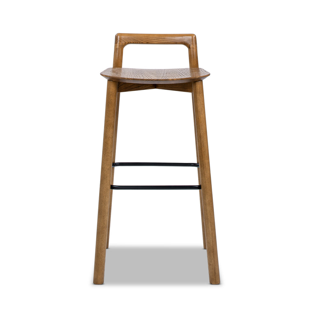 Sven 30" Modern Minimalist Low Back Wood Barstool