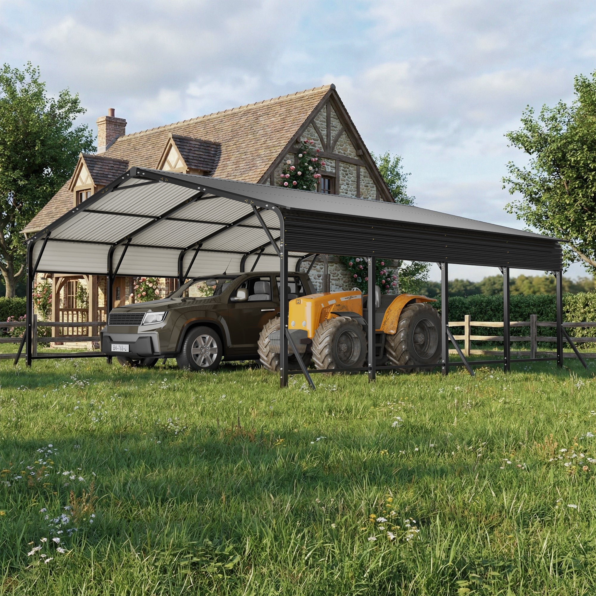 20'x20' Galvanated Steel Carport Canopy