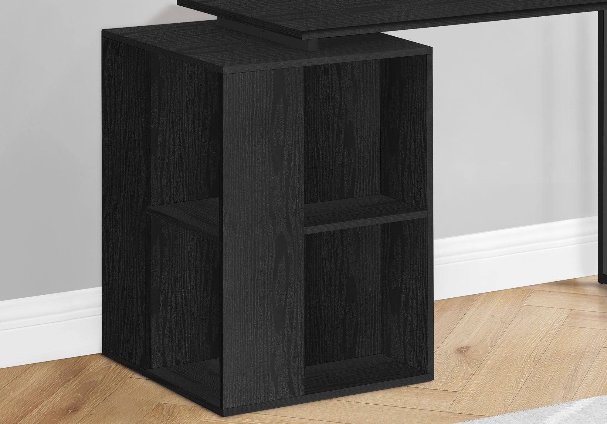 Computer Desk with Left/Right Setup and Storage Shelves
