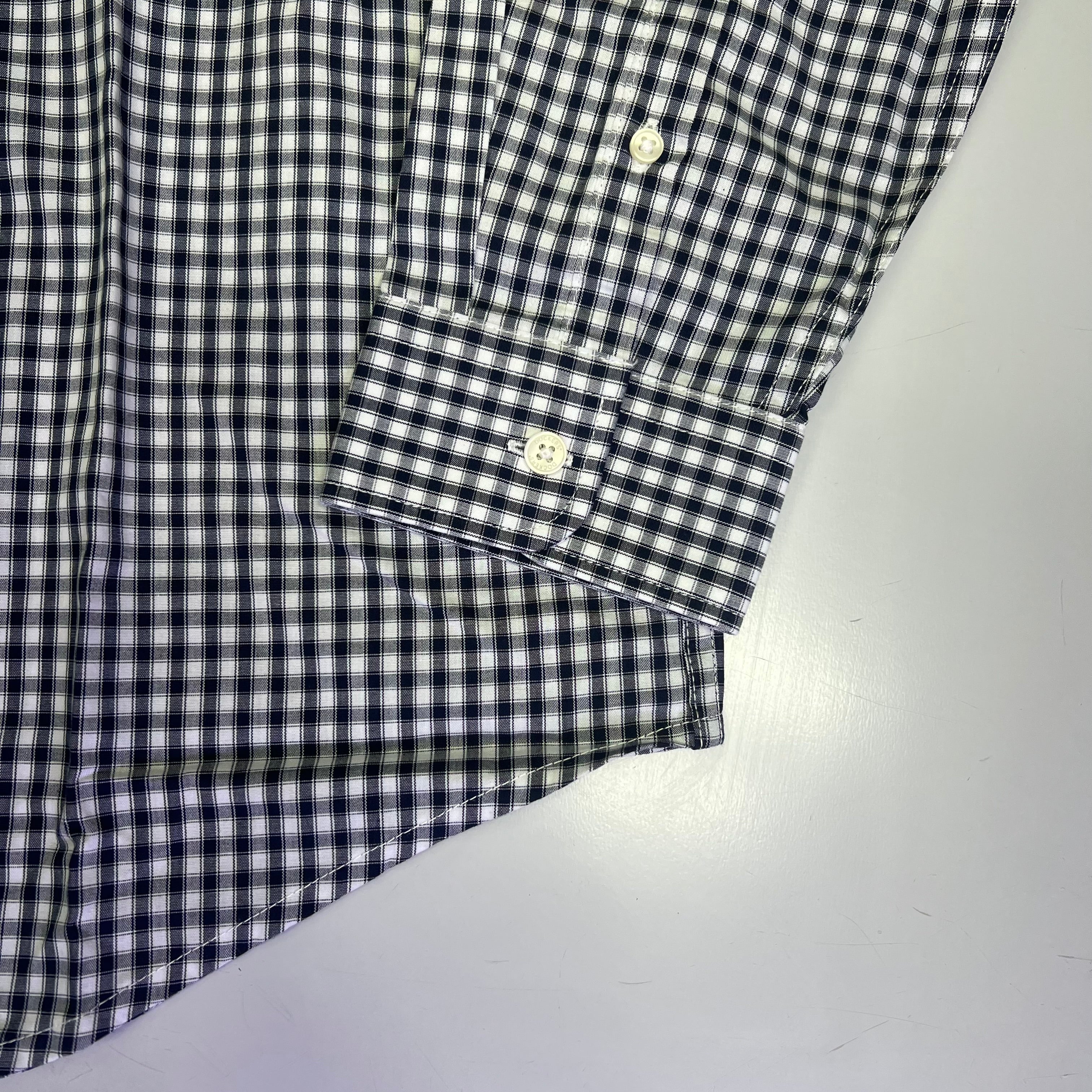 DOCKERS Signature Stain Defender Button Up Shirt Men's Sz L Navy Blue A42520010
