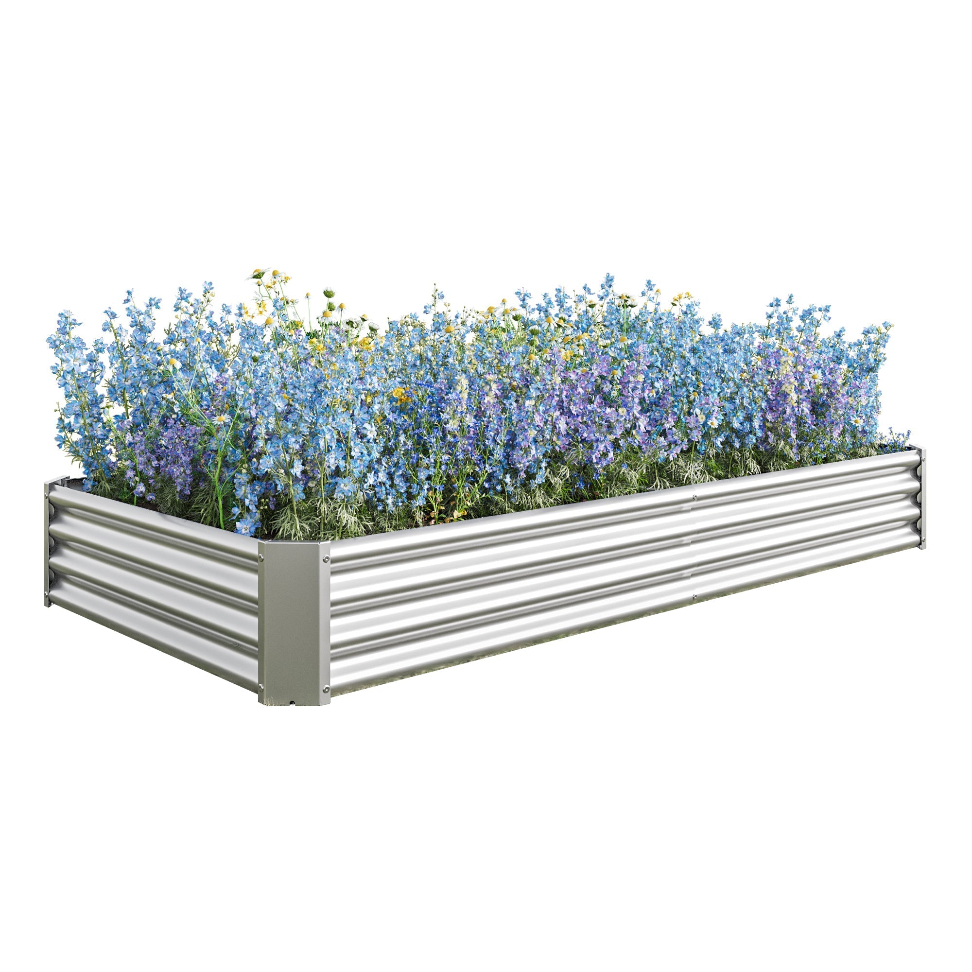 Raised Garden Bed Kit - Metal 7.6x3.7x0.98 ft